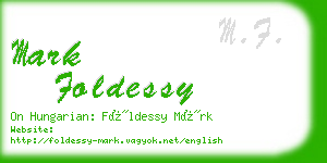 mark foldessy business card