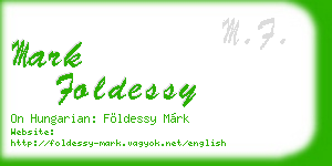 mark foldessy business card